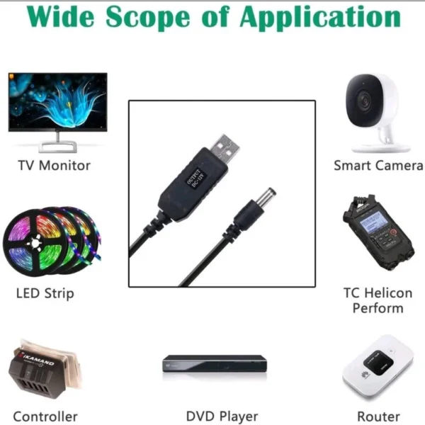Power Bank Cable USB DC 5V To DC 9V 12V Step up Module Converter