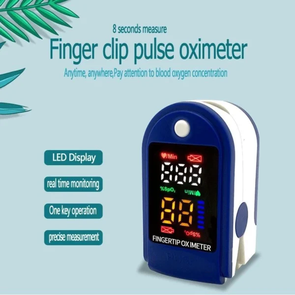 Portable Finger Oximeter Fingertip Pulse Oximeter with Sleep Monitor Heart Rate Spo2 PR  Oksigen