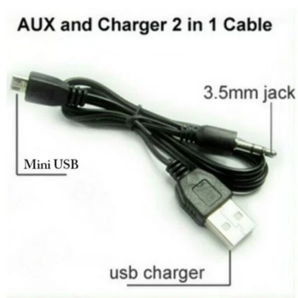 Speakers cables 2in1 mini usb cable with aux jack Micro USB cable with aux input