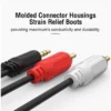 2 in 1 audio cable Speakers Cable Aux to RCA cable