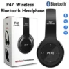 Free Aux Cable     P47 Bluetooth Headphone Extra Bass Wireless Headphones Headset With Mic And Volume Control