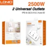 LDNIO SC2413 Universal Outlets 2500W 1PD QC3 0 2Auto ID Power Socket