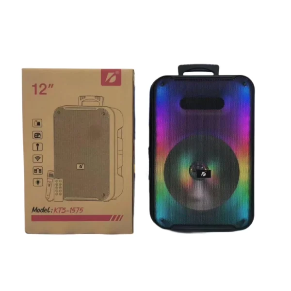 KTS 1575 KTS1202S 30 cm Wireless Portable Bluetooth Speaker With Led Light  Radio Sd card  USB