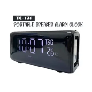 TG174 Bluetooth Speaker Wireless Loudspeaker Sound System Desktop Alarm Clock Function Subwoofer Music Center with TF FM