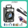 Portable Bluetooth Speaker With Microphone Colorful LED Light Rechargeable Party Karaoke Speaker SD Slot USB
