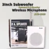 my-11134207-820lc-mjtlazmab6kia7.webp Brodu BTS1383 7 cm Subwoofer P A Speaker Support USB TF card FM Radio Rechargeable Lithium battery Wireless Microphone