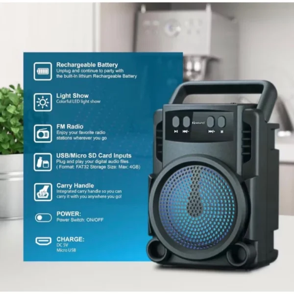 Speakers Bluetooth Bluetooth Speaker Party Box GTS 1360 7 cm Super Bass Portable Splash Proof Wireless Bluetooth Speak